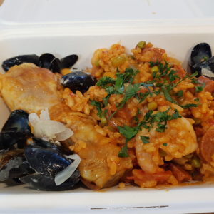 28/07   Paella au poulet et au chorizo.