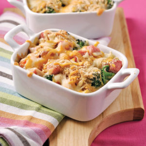 Gratin de ravioles aux légumes d'automne.