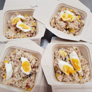 Salade de riz au thon. ( A partir du mardi).