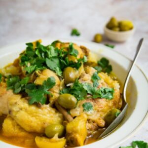 Poulet citron, olives façon Couscous.