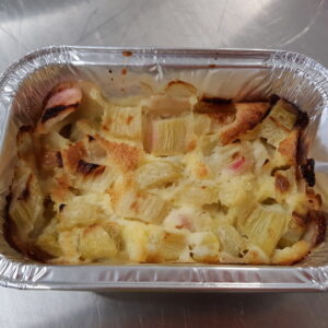 Clafoutis à la rhubarbe. ( A partir du mardi ).